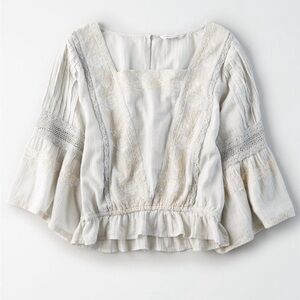American Eagle Butterfly Sleeve Blouse size S